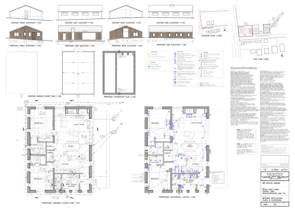 White Haze farm barn conversion plans